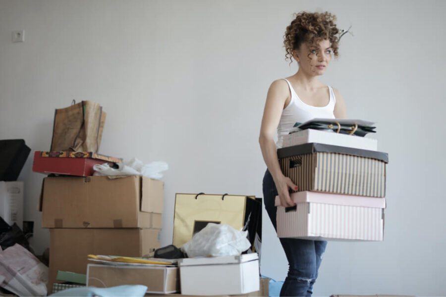 student moving into apartment